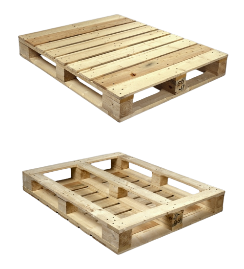 Pallet met rondomlopend onderdek